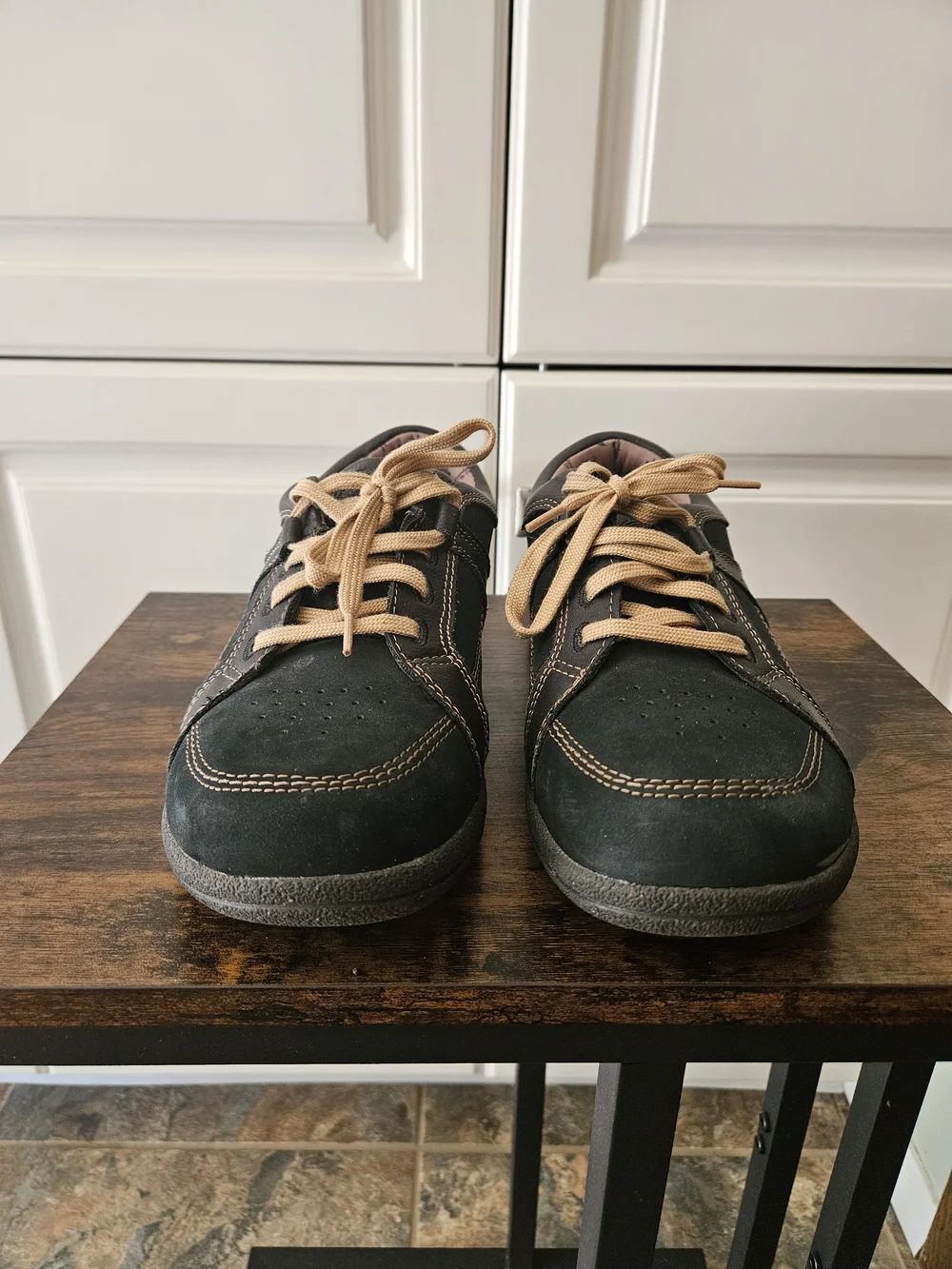 Barefoot Freedom Wide Geneva Black Brown Suede Comfort Sneakers Neutral Normcore